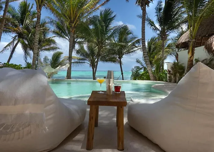New 3br Private Beachfront With Pool At Soliman Villa Tulum