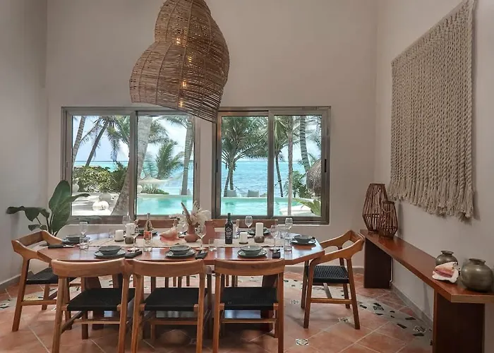 New 3br Private Beachfront With Pool At Soliman Villa Tulum