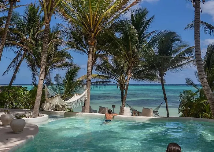 New 3br Private Beachfront With Pool At Soliman Villa Tulum