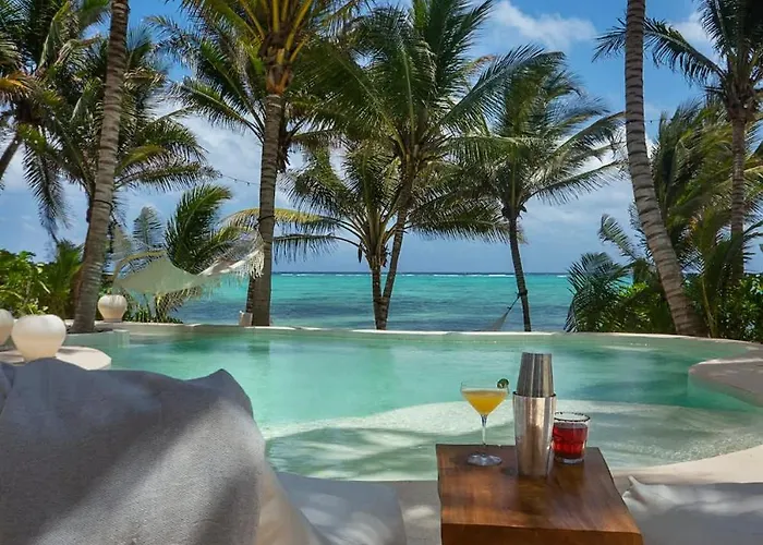 New 3br Private Beachfront With Pool At Soliman Tulum